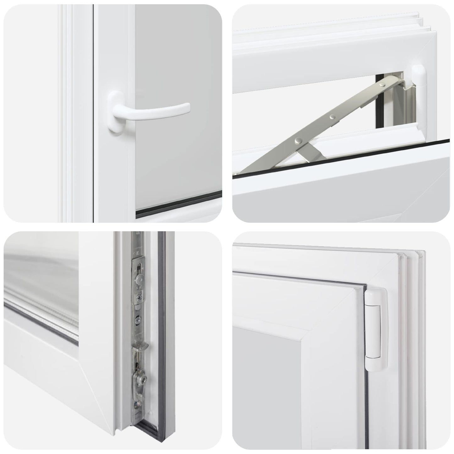 Tilt & Turn Kjeller Vindu RISOR 50 x 50 cm PVC og glass