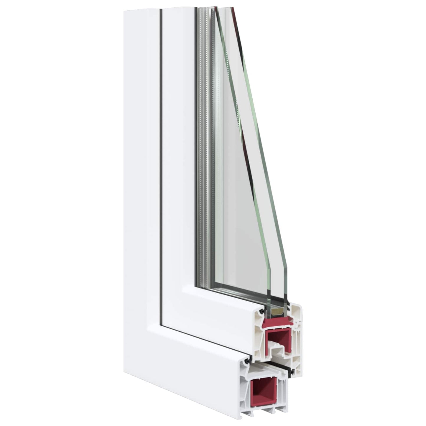Tilt & Turn Kjeller Vindu RISOR 50 x 50 cm PVC og glass