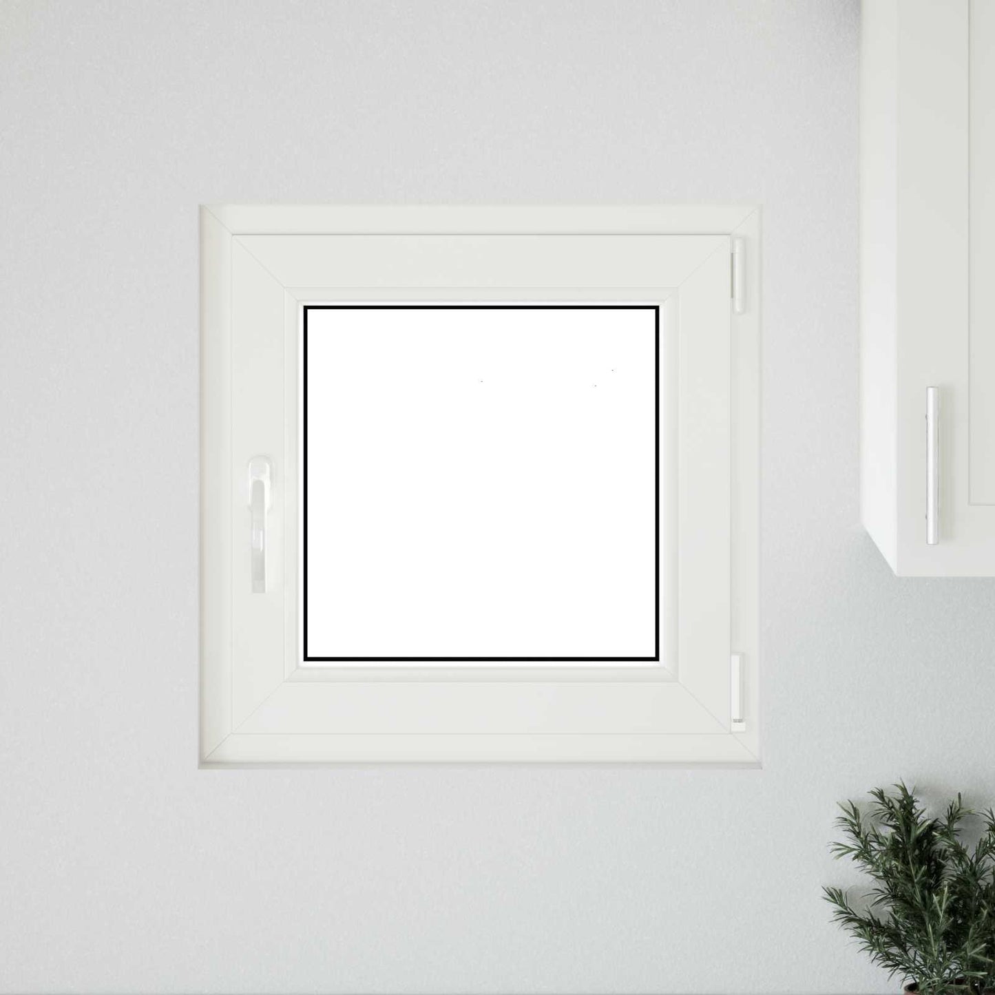 Tilt & Turn Kjeller Vindu RISOR 50 x 50 cm PVC og glass
