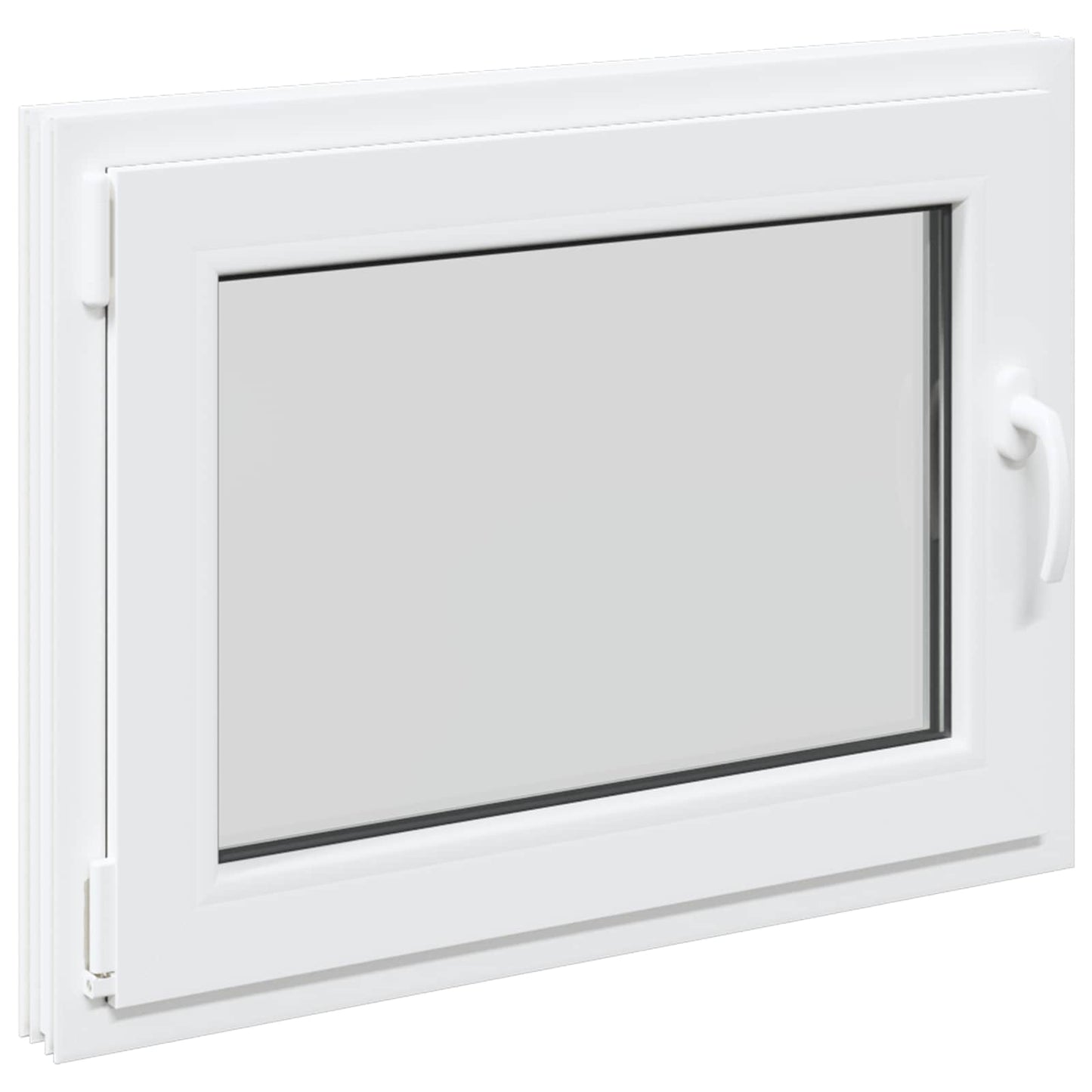 Kjølevindu RISOR 80 x 70 cm PVC og glass Hvit