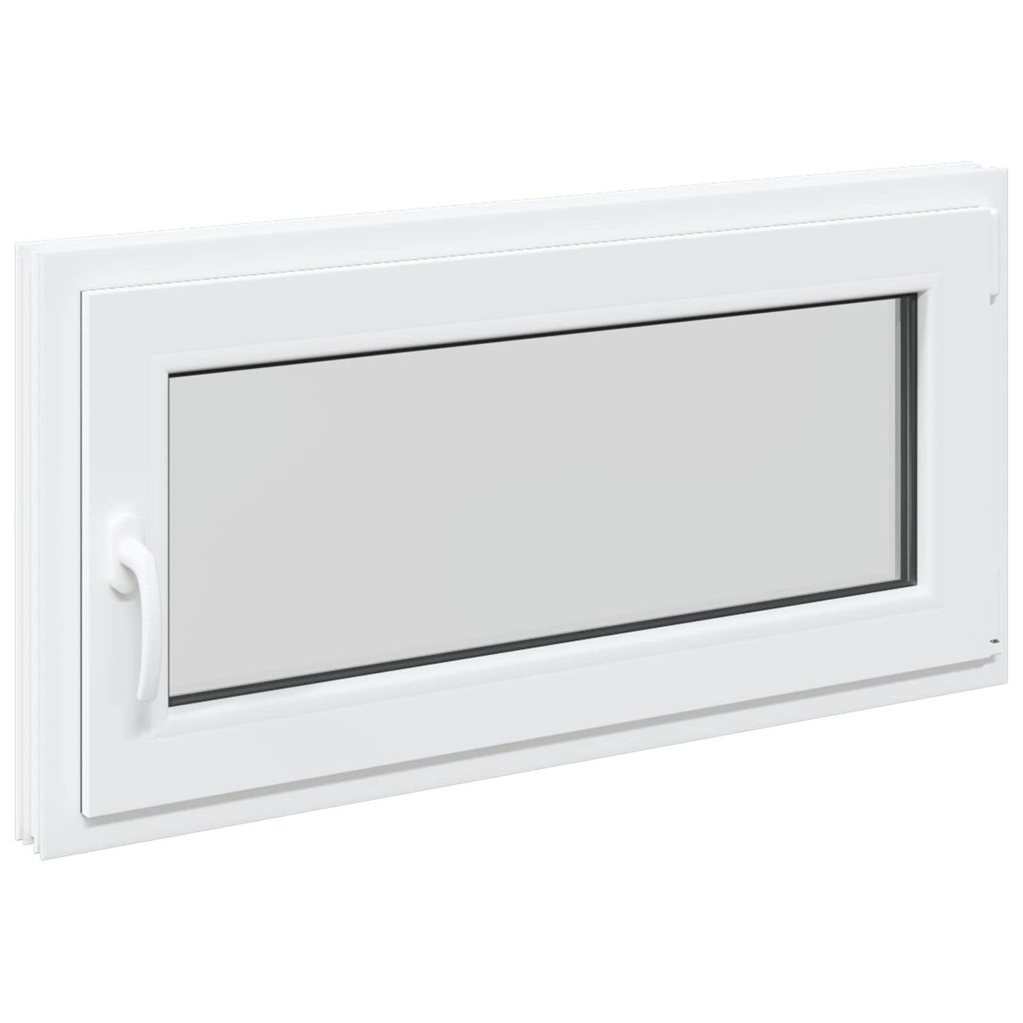 Kjølevindu RISOR 100 x 50 cm PVC og glass Hvit