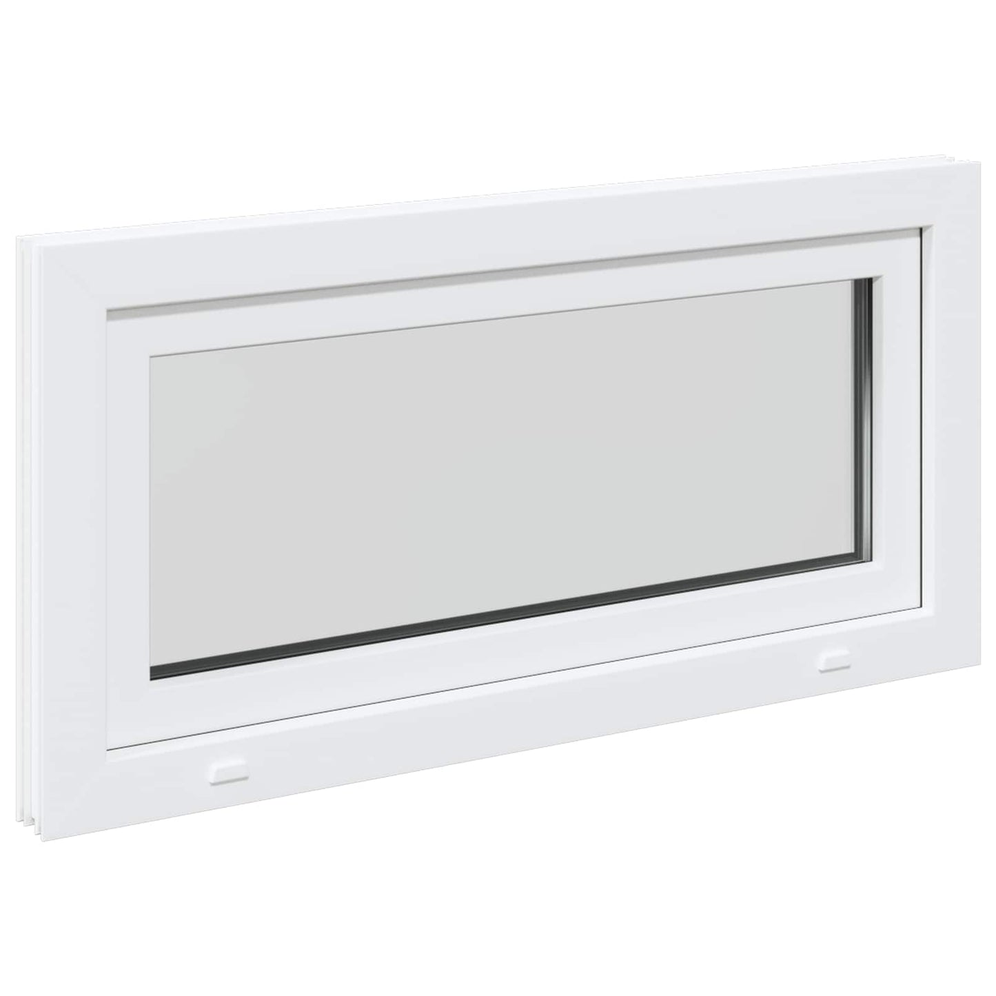 Kjølevindu RISOR 100 x 50 cm PVC og glass Hvit