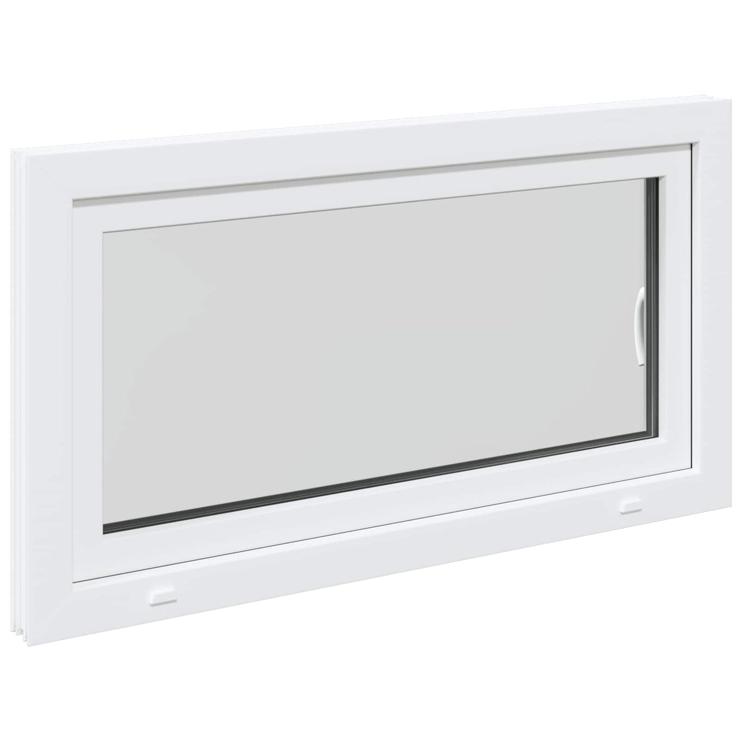 Kjølevindu RISOR 110 x 50 cm PVC og glass Hvit