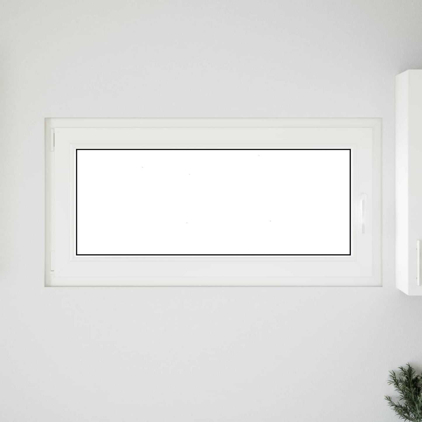 Kjølevindu RISOR 120 x 60 cm PVC og glass Hvit