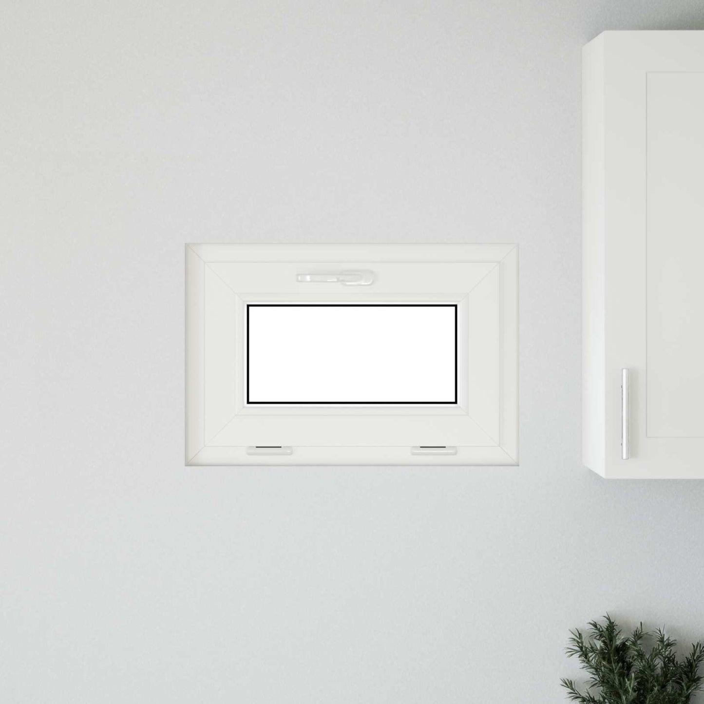 Kjølevindu RISOR 60 x 40 cm PVC og glass Hvit