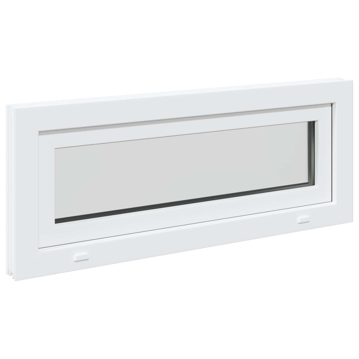 Kjølevindu RISOR 110 x 40 cm PVC og glass Hvit