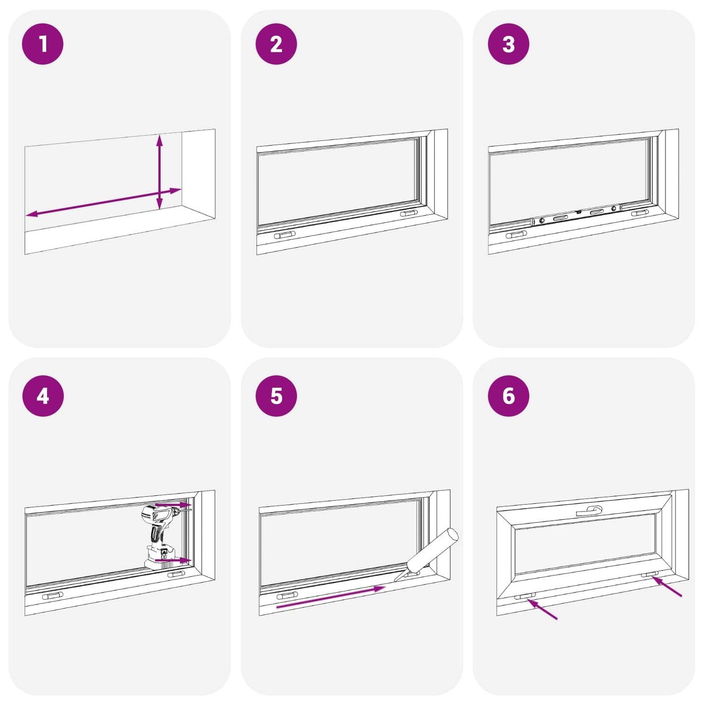 Kjølevindu RISOR 110 x 40 cm PVC og glass Hvit