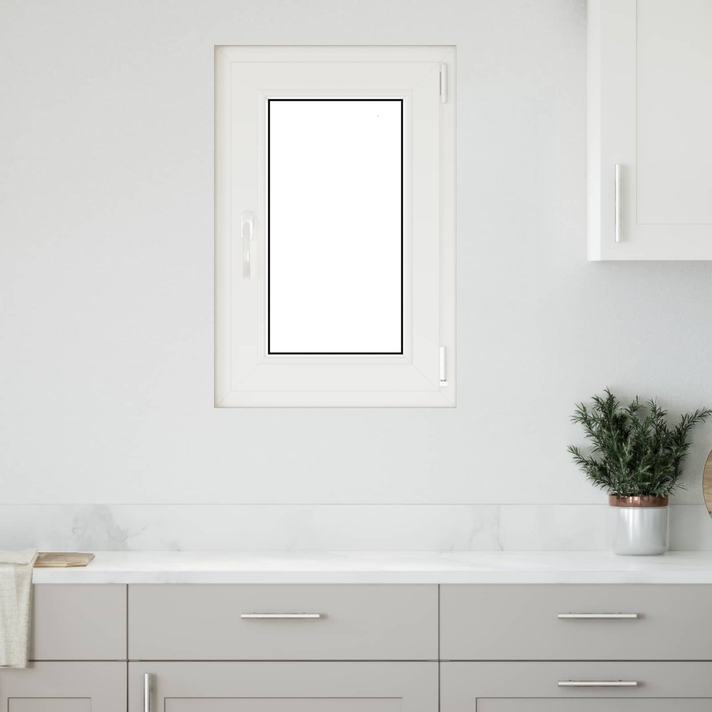 Kjølevindu RISOR 50 x 75 cm PVC og glass Hvit