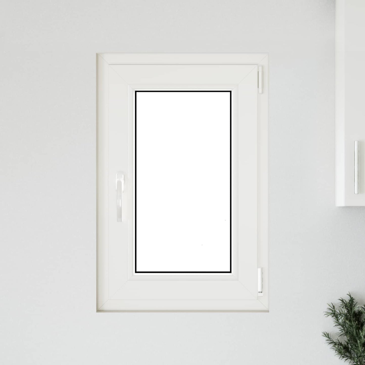 Kjølevindu RISOR 50 x 75 cm PVC og glass Hvit