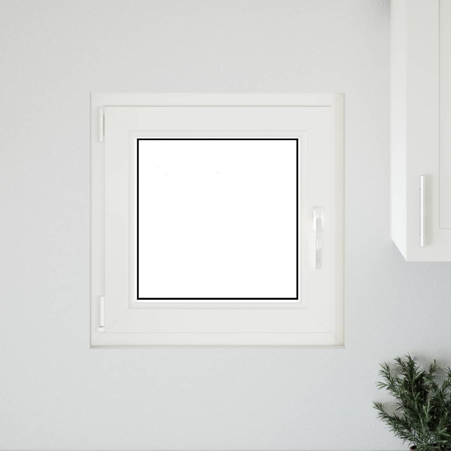 Kjølevindu RISOR 60 x 60 cm PVC og glass Hvit