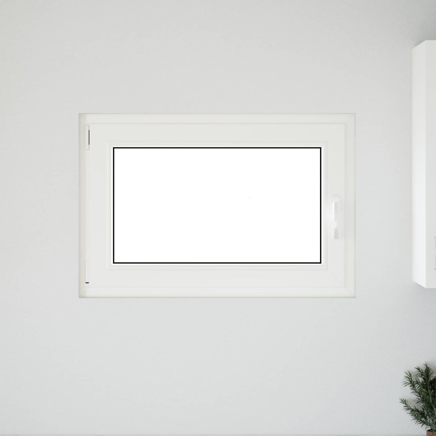 Kjølevindu RISOR 100 x 50 cm PVC og glass Hvit