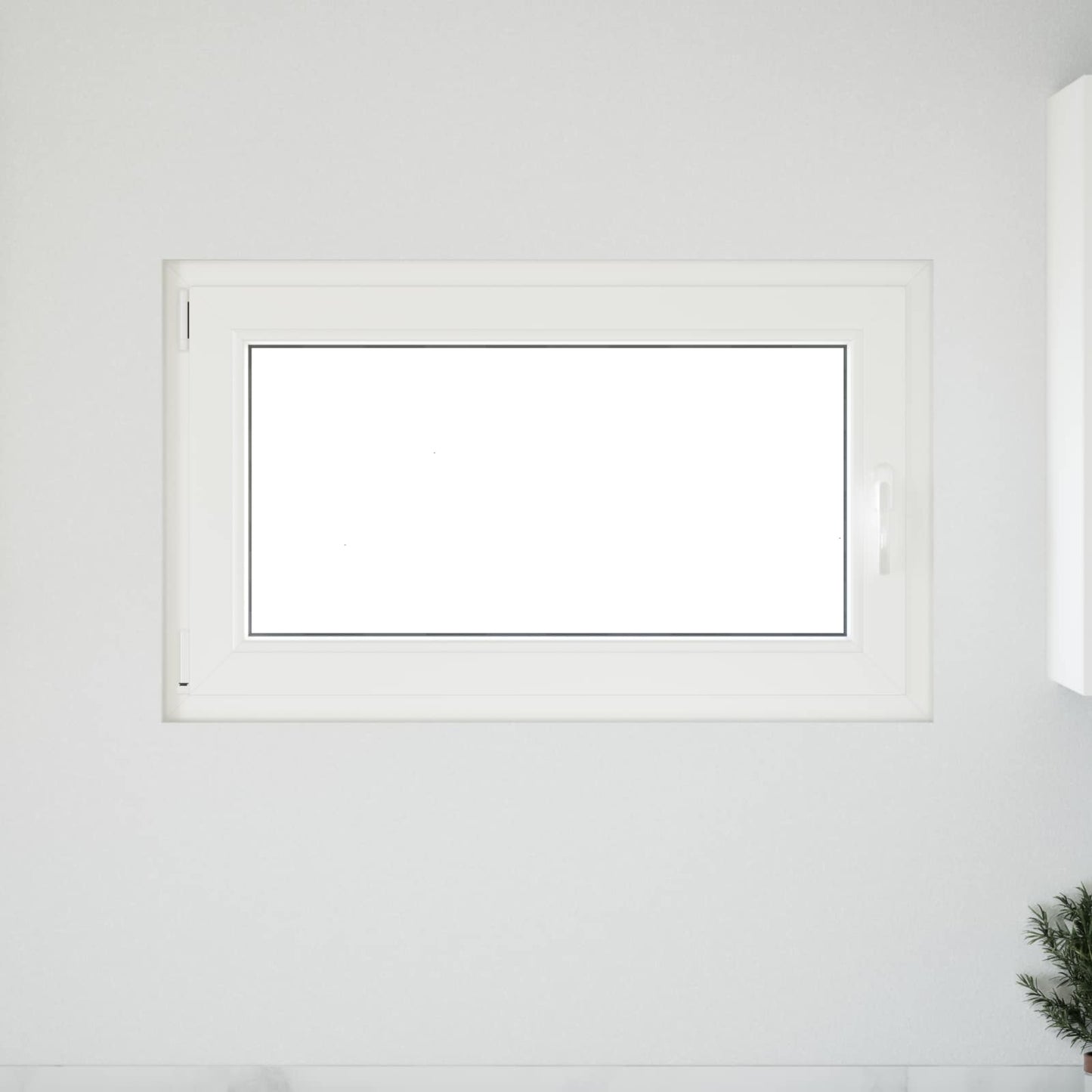 Kjølevindu RISOR 100 x 60 cm PVC og glass Hvit