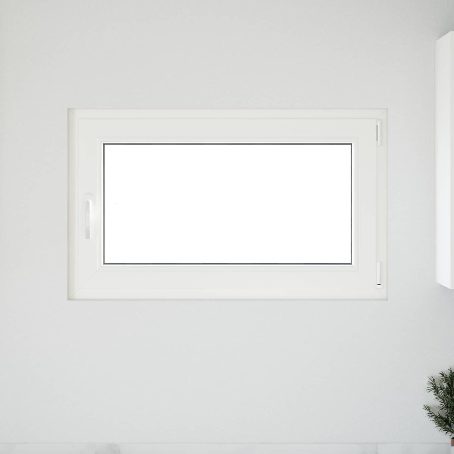 Kjølevindu RISOR 100 x 70 cm PVC og glass Hvit