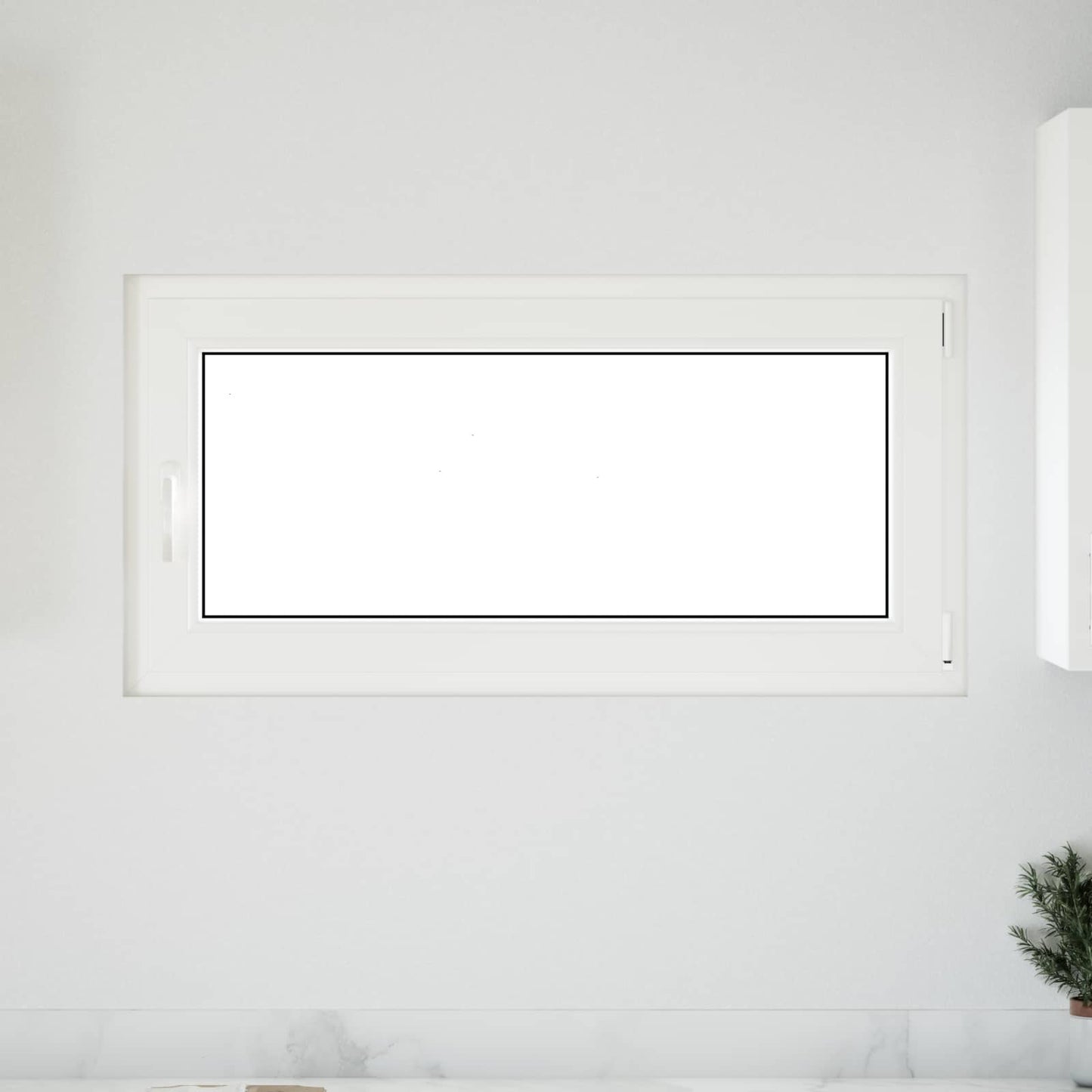 Kjølevindu RISOR 120 x 60 cm PVC og glass Hvit
