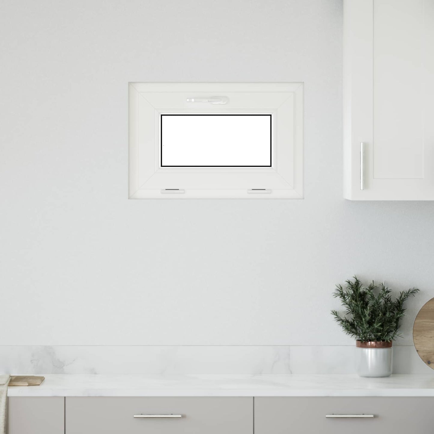 Kjølevindu RISOR 60 x 40 cm PVC og glass Hvit