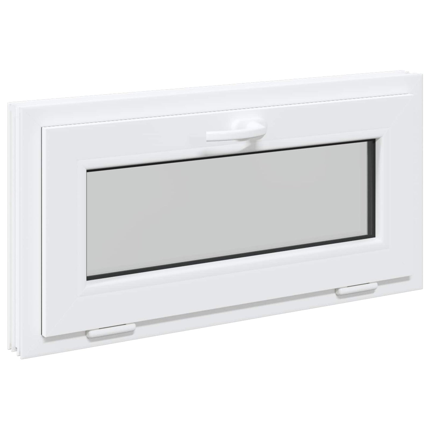 Kjølevindu RISOR 80 x 40 cm PVC og glass Hvit