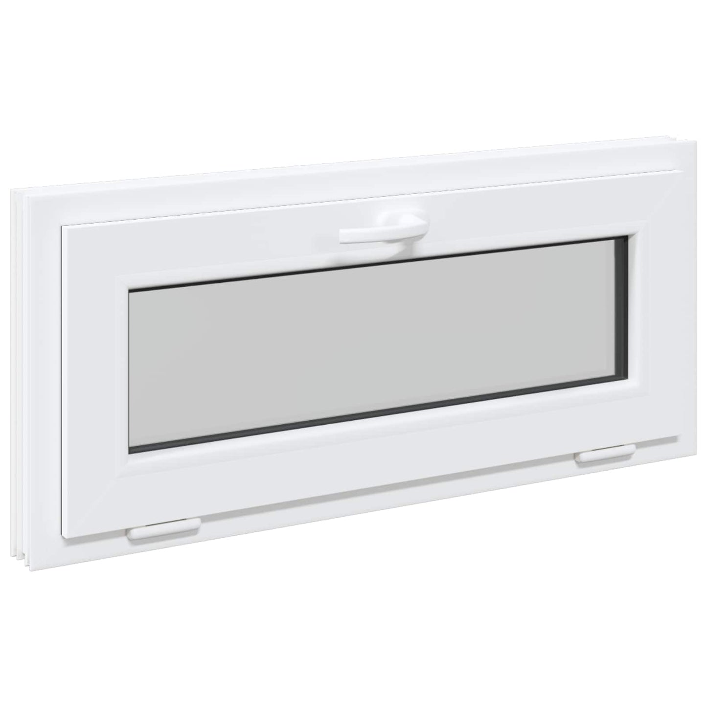 Kjølevindu RISOR 90 x 40 cm PVC og glass Hvit