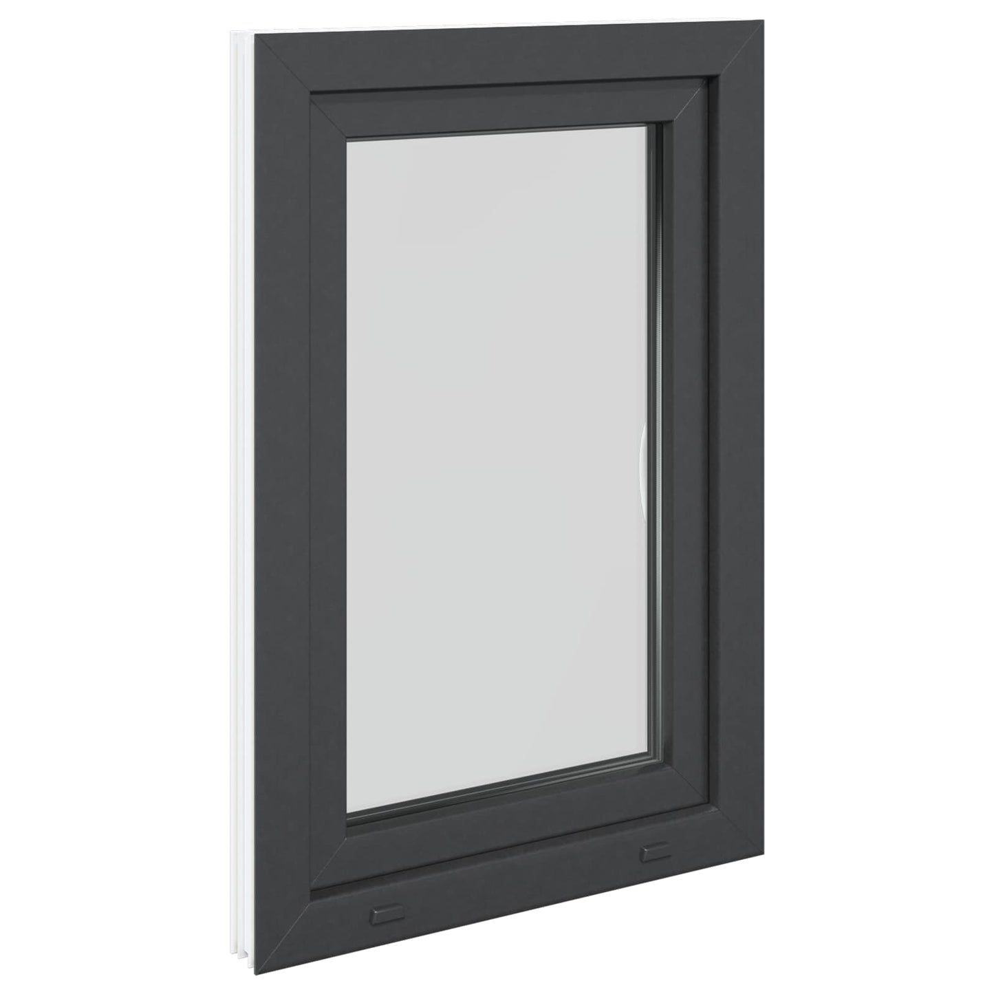 Kjølevindu RISOR 60 x 80 cm PVC og glass Antrasitt