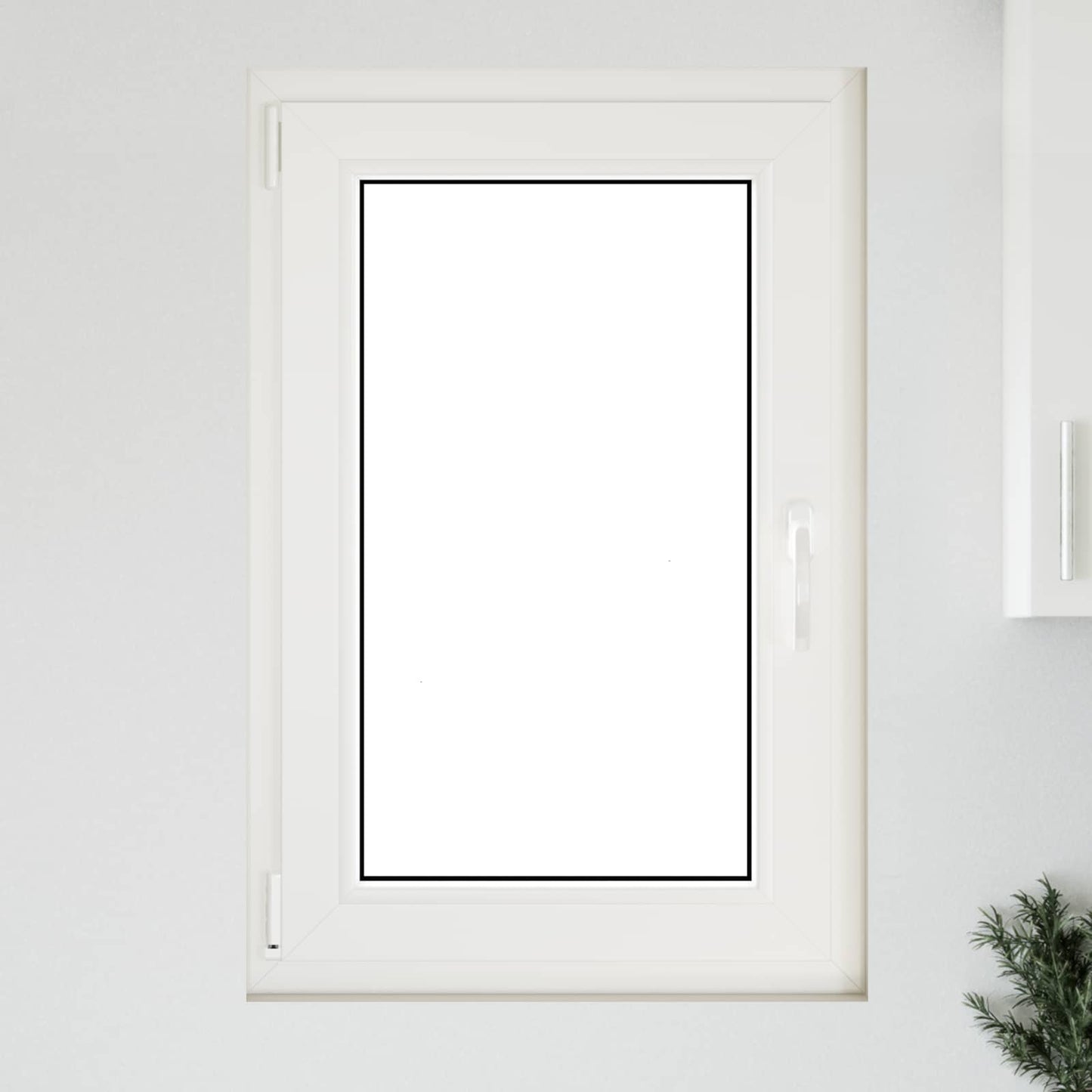Kjølevindu RISOR 60 x 100 cm PVC og glass Antrasitt