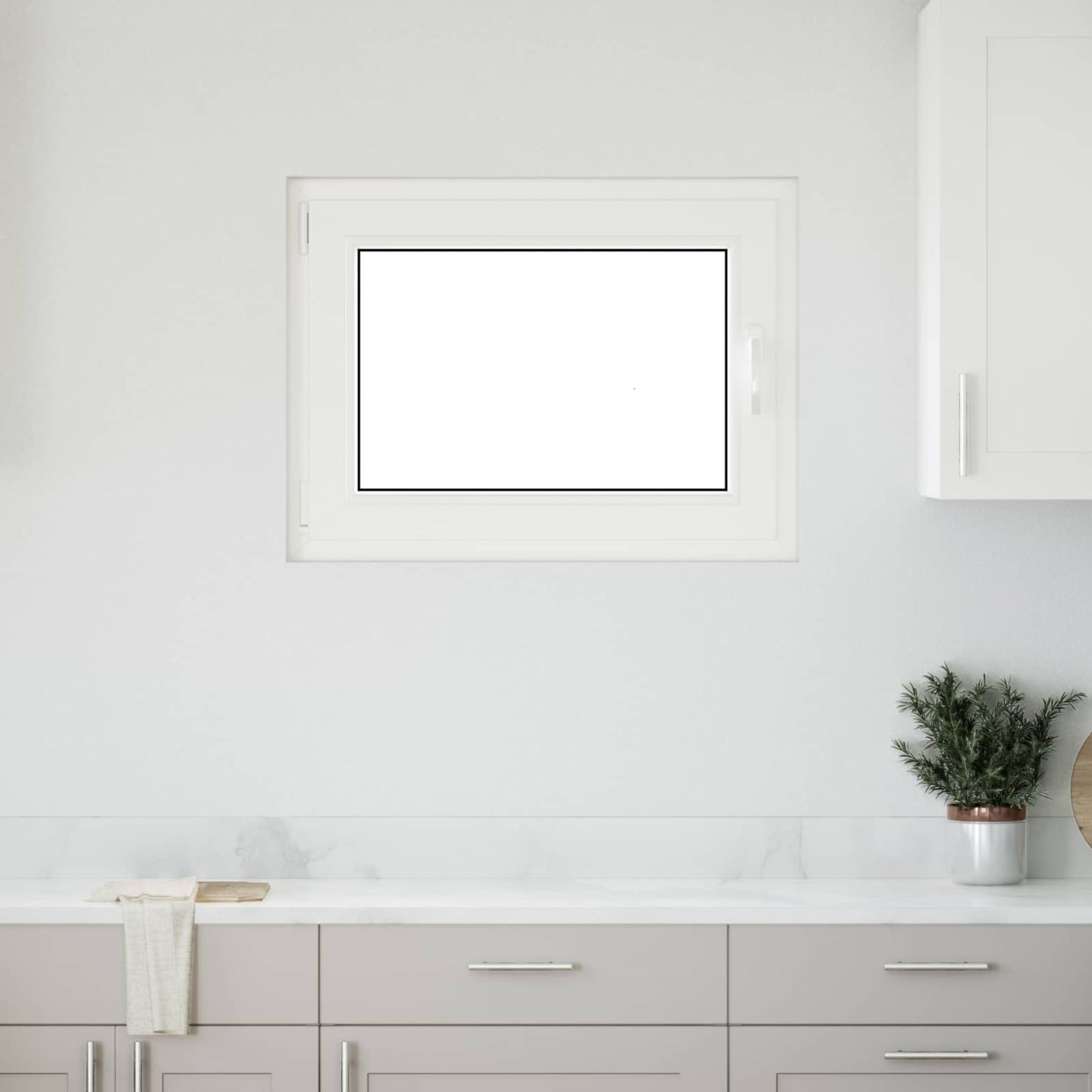 Kjølevindu RISOR 80 x 70 cm PVC og glass Antrasitt