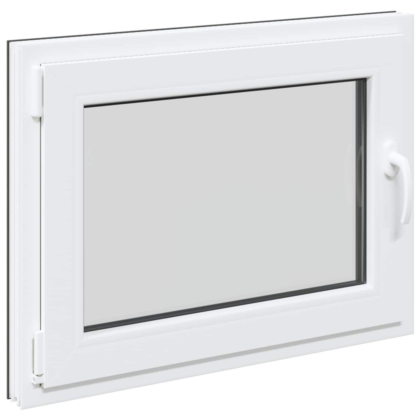 Kjølevindu RISOR 80 x 70 cm PVC og glass Antrasitt