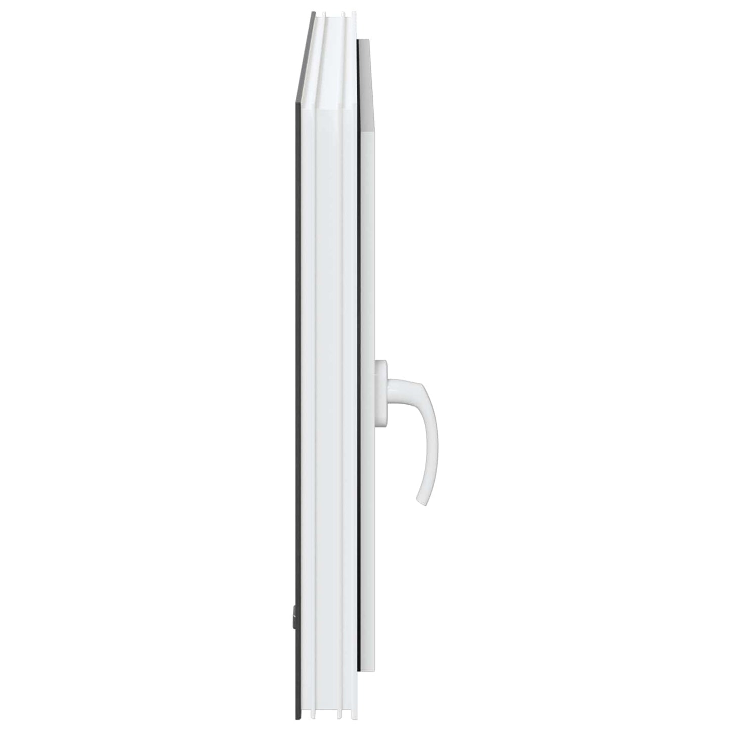 Kjølevindu RISOR 90 x 50 cm PVC og glass Antrasitt