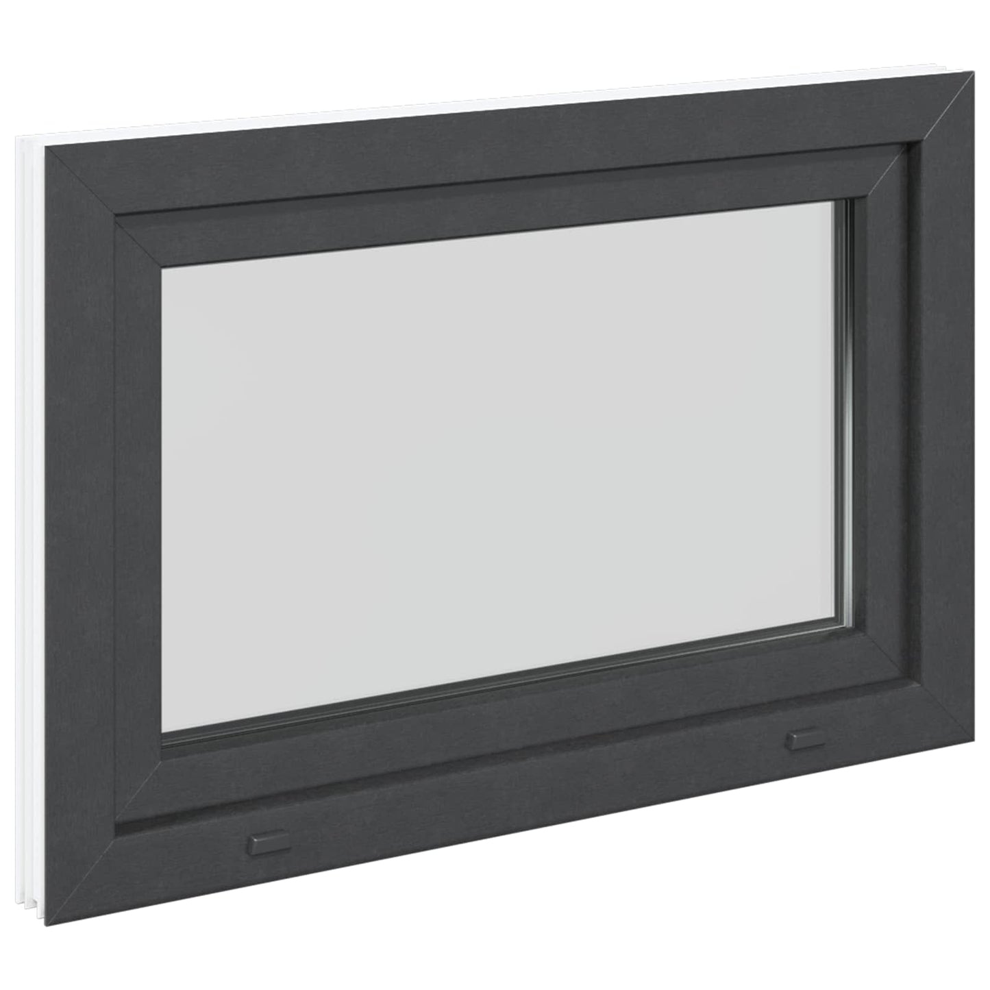 Kjølevindu RISOR 90 x 60 cm PVC og glass Antrasitt