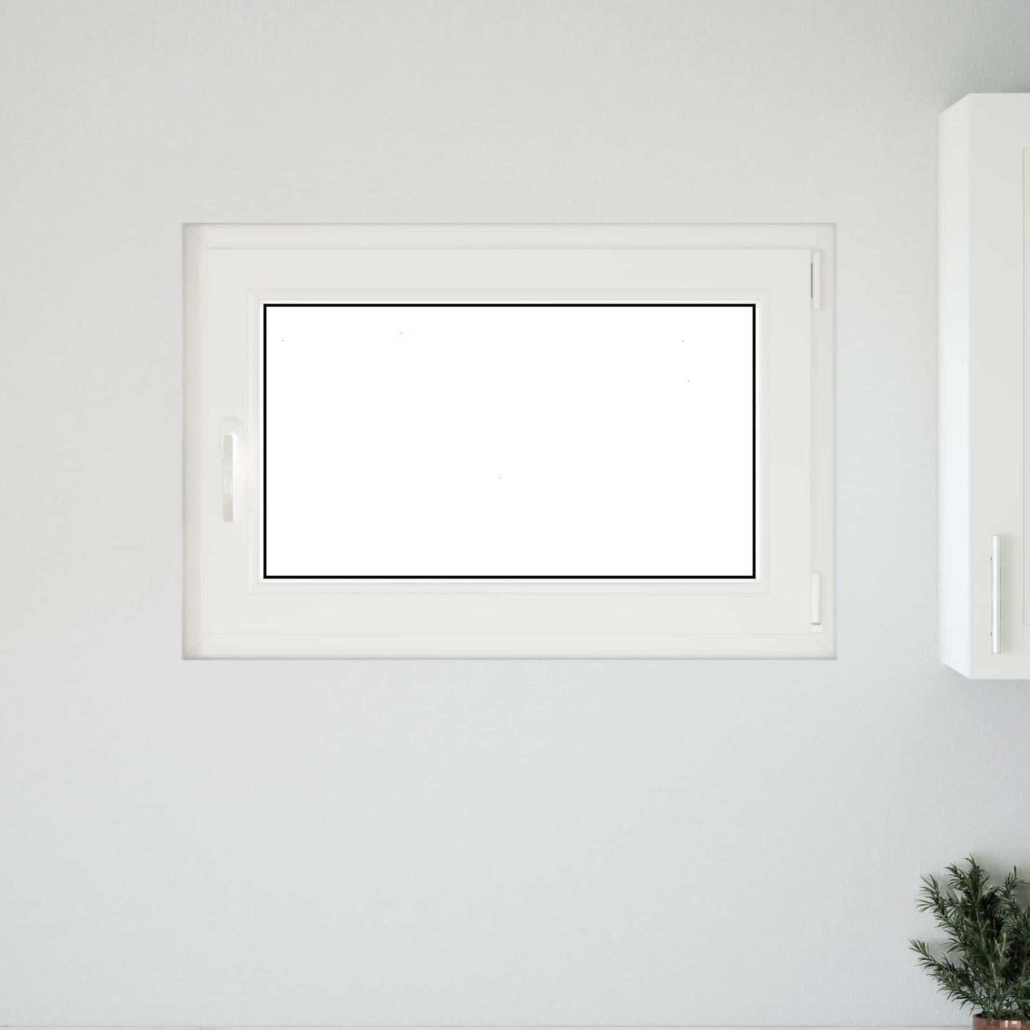 Kjølevindu RISOR 90 x 60 cm PVC og glass Antrasitt