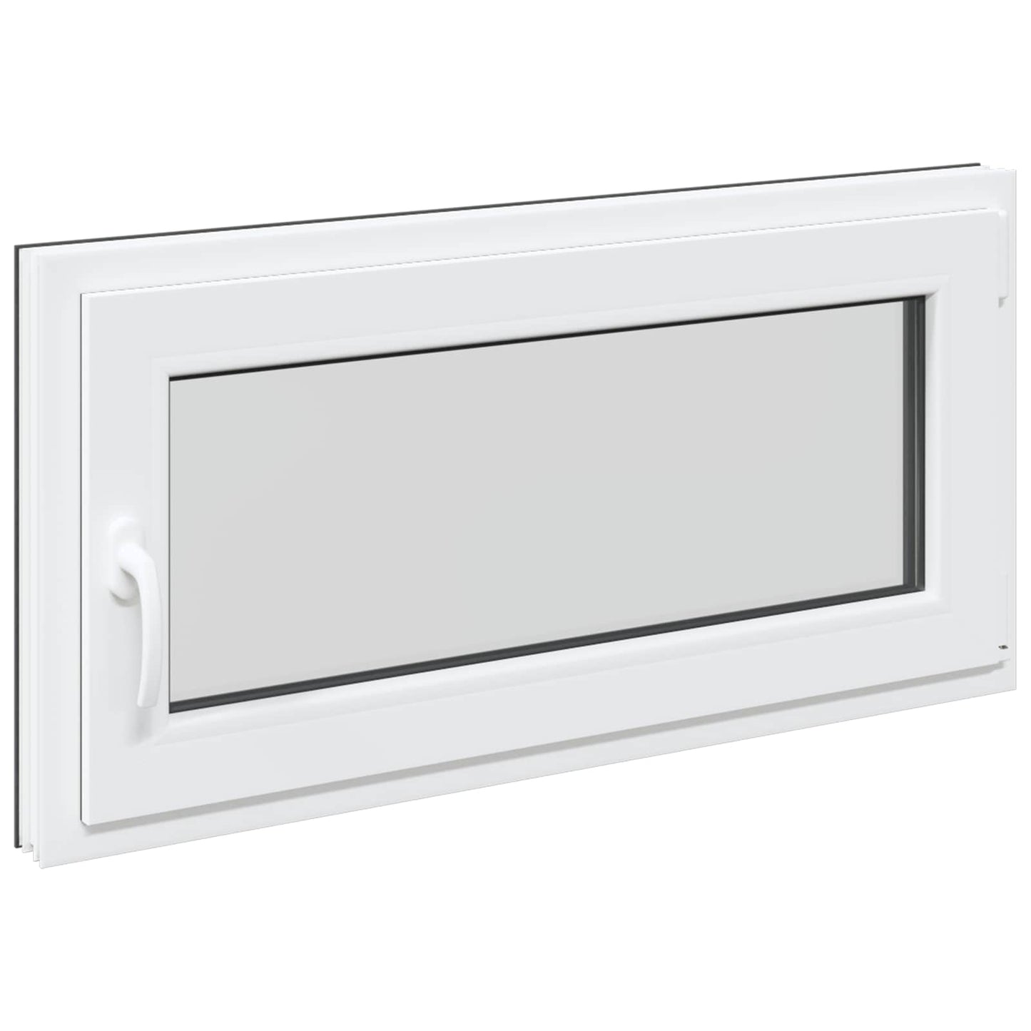 Kjølevindu RISOR 100 x 50 cm PVC og glass Antrasitt