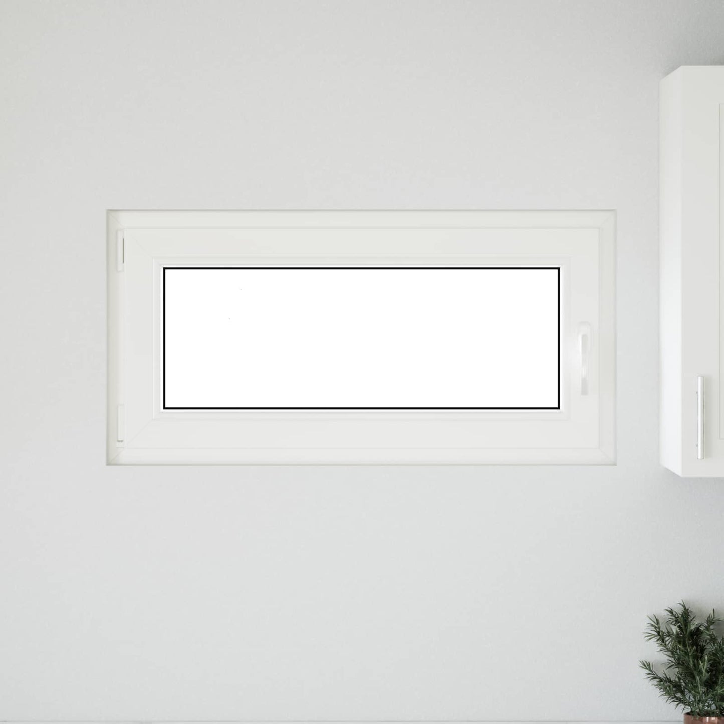 Kjølevindu RISOR 100 x 50 cm PVC og glass Antrasitt