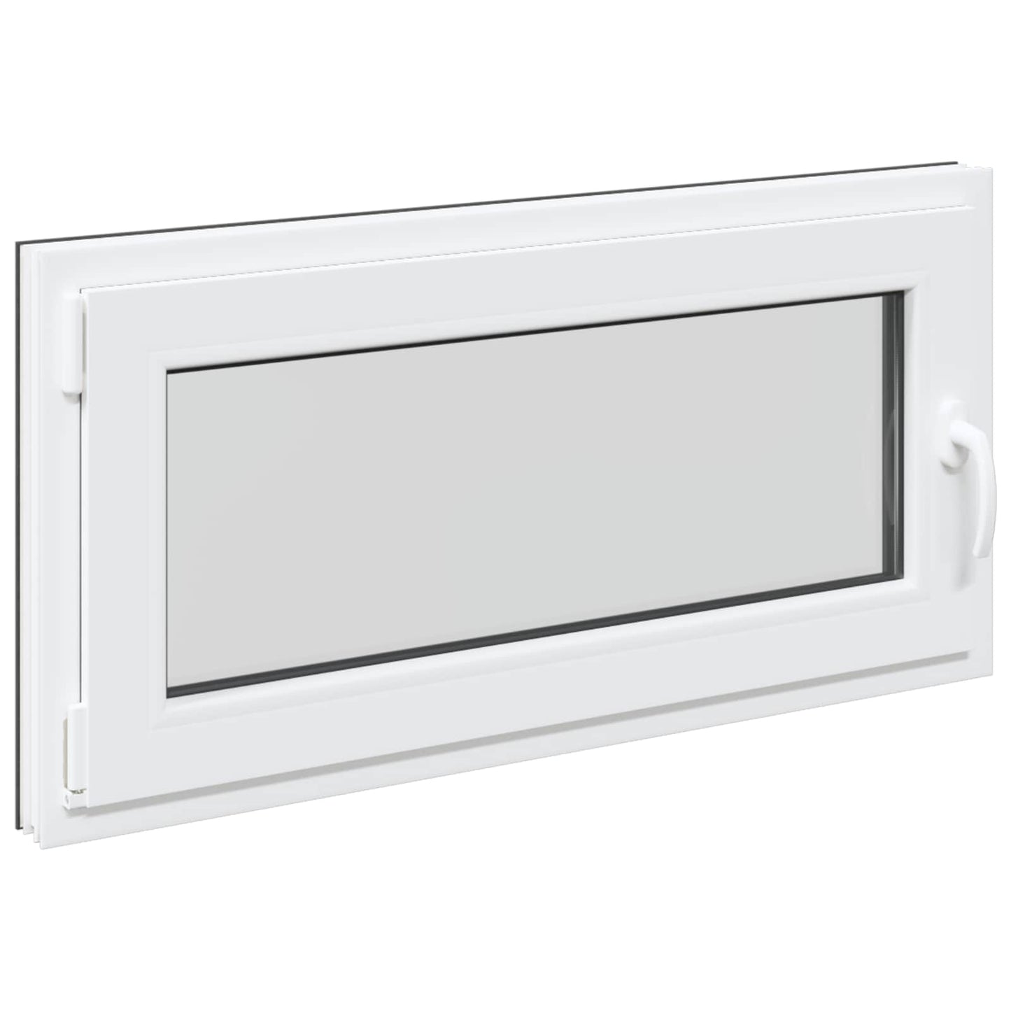 Kjølevindu RISOR 100 x 50 cm PVC og glass Antrasitt