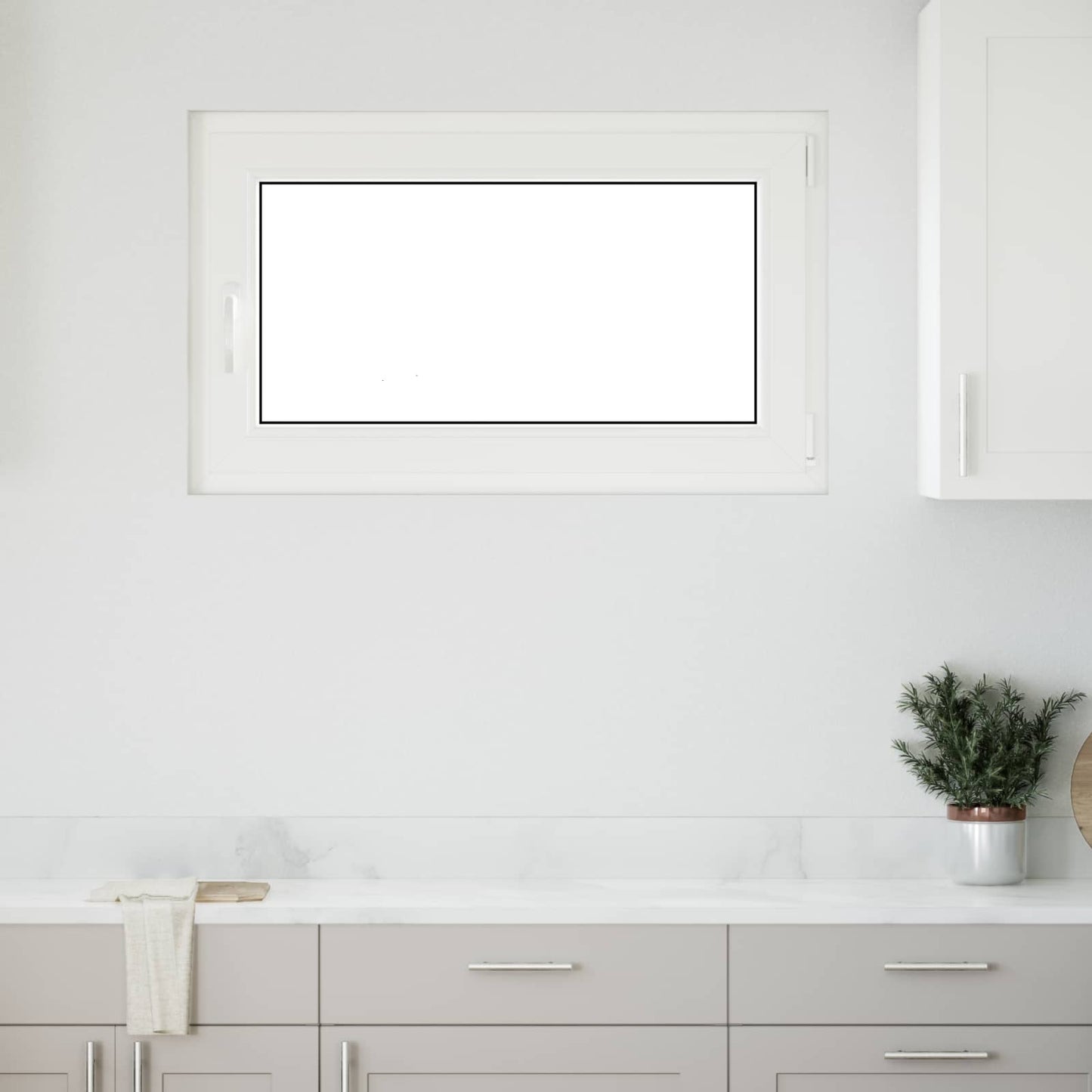 Kjølevindu RISOR 100 x 60 cm PVC og glass Antrasitt