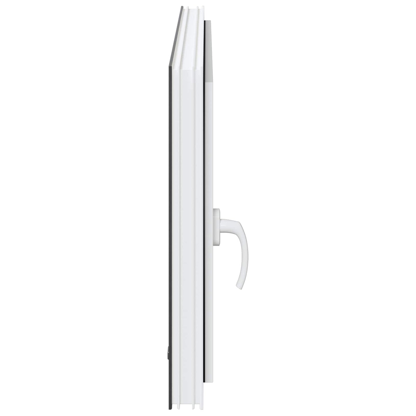 Kjølevindu RISOR 110 x 60 cm PVC og glass Antrasitt