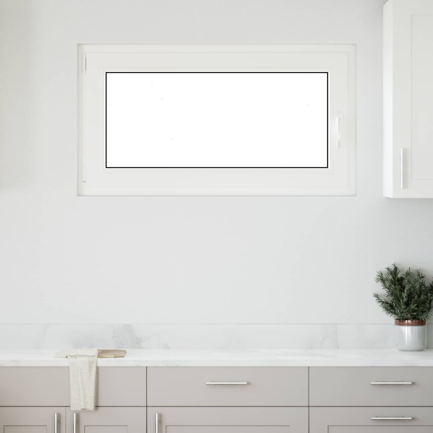 Kjølevindu RISOR 110 x 60 cm PVC og glass Antrasitt