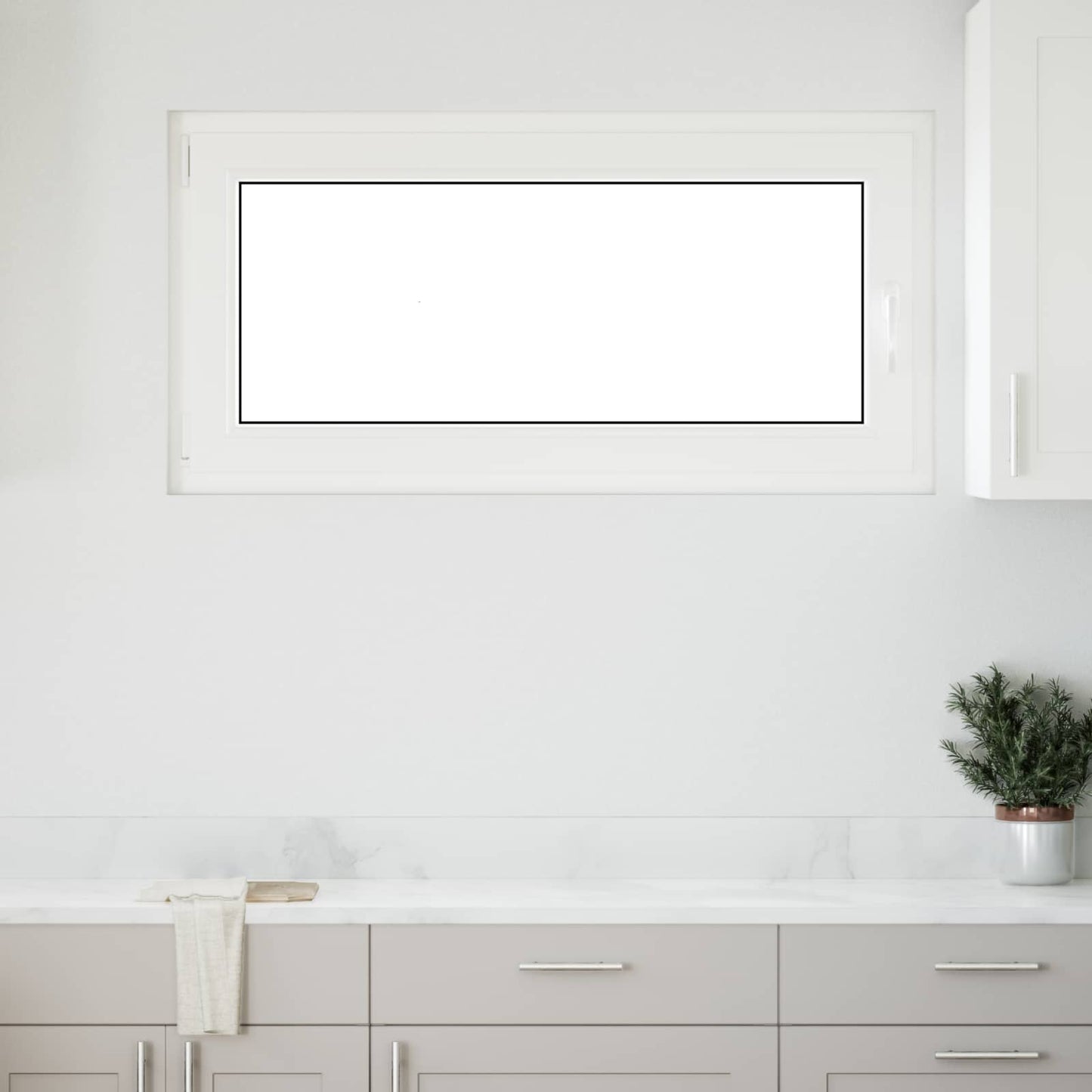 Kjølevindu RISOR 120 x 60 cm PVC og glass Antrasitt