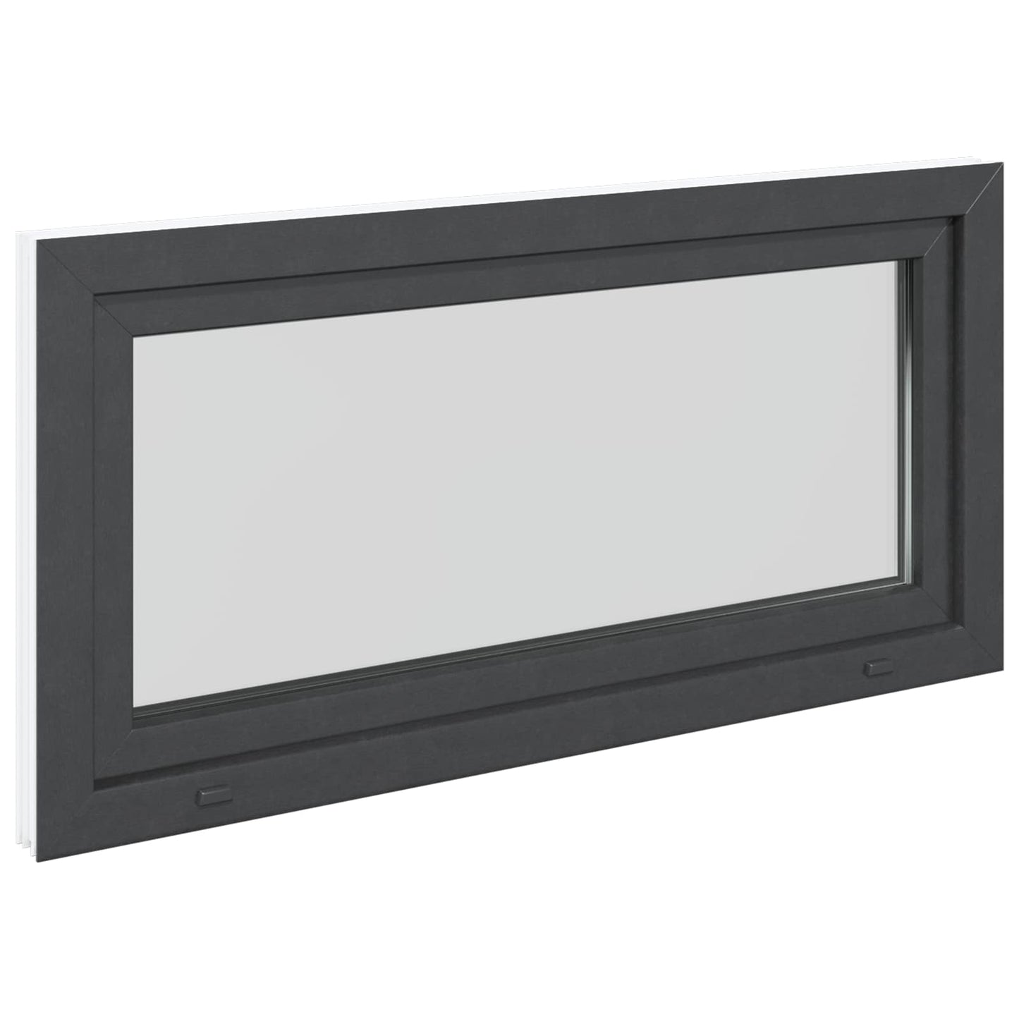 Kjølevindu RISOR 120 x 60 cm PVC og glass Antrasitt