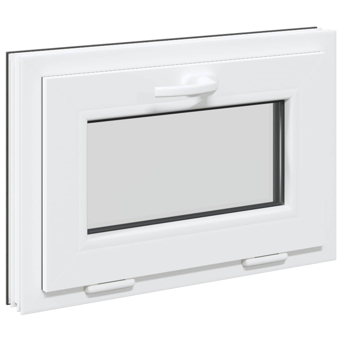 Kjølevindu RISOR 60 x 40 cm PVC og glass Antrasitt