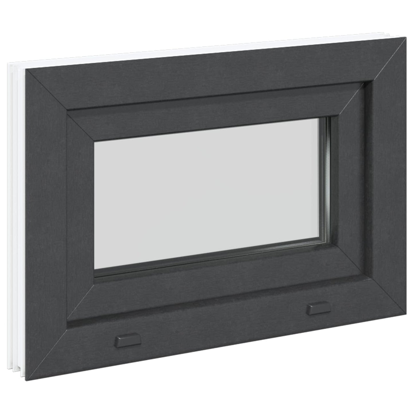 Kjølevindu RISOR 60 x 40 cm PVC og glass Antrasitt
