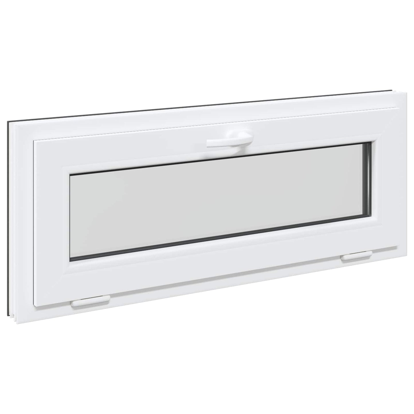 Kjølevindu RISOR 100 x 40 cm PVC og glass Antrasitt