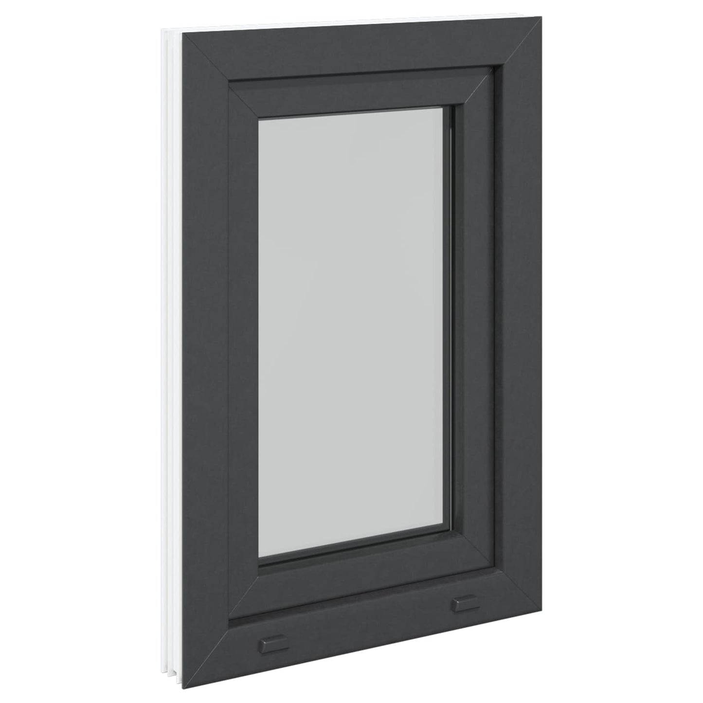 Kjølevindu RISOR 50 x 75 cm PVC og glass Antrasitt