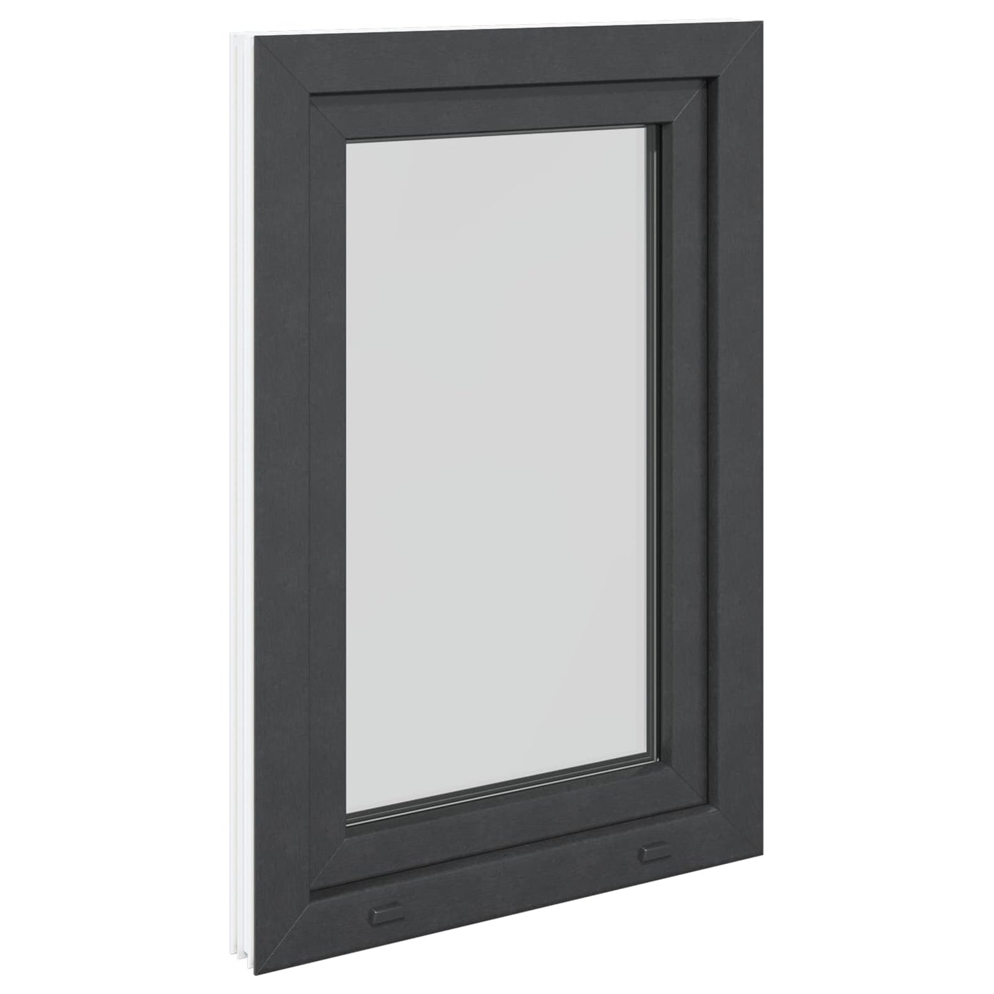 Kjølevindu RISOR 60 x 100 cm PVC og glass Antrasitt