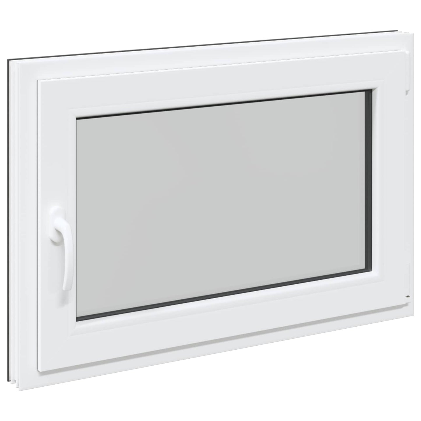 Kjølevindu RISOR 80 x 70 cm PVC og glass Antrasitt