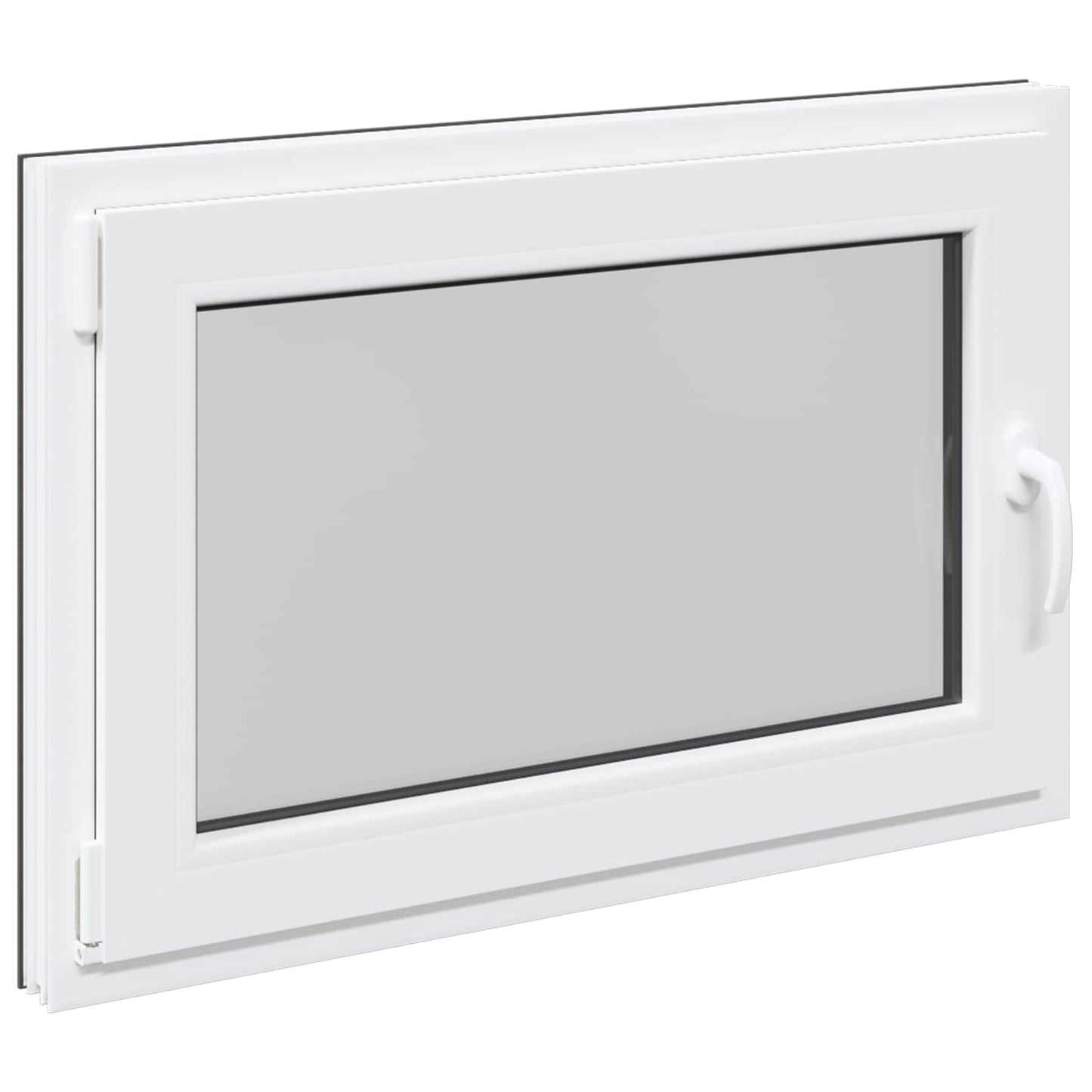 Kjølevindu RISOR 90 x 50 cm PVC og glass Antrasitt