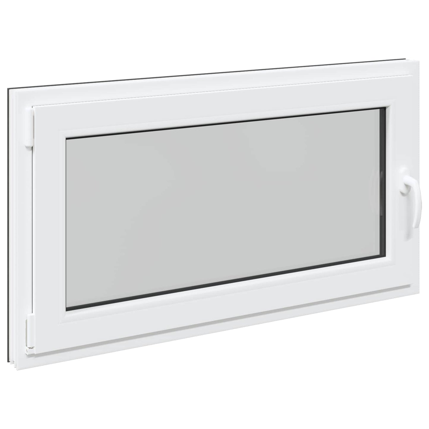 Kjølevindu RISOR 110 x 70 cm PVC og glass Antrasitt