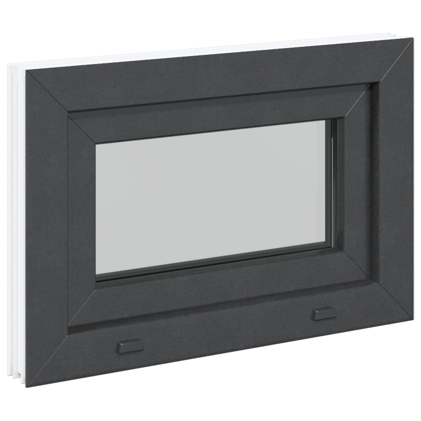 Kjølevindu RISOR 60 x 40 cm PVC og glass Antrasitt