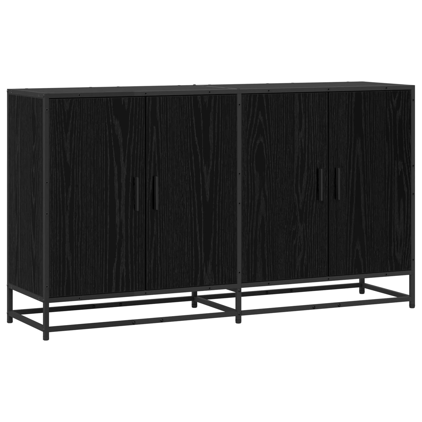 Serviesskap Svart eik 134 x 35 x 76 cm Konstruert tre