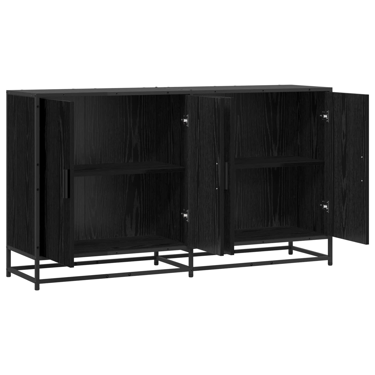 Serviesskap Svart eik 134 x 35 x 76 cm Konstruert tre