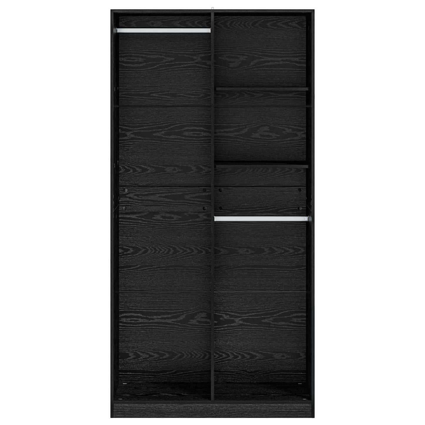 Garderobeskap Svart eik 100 x 50 x 200 cm Konstruert tre