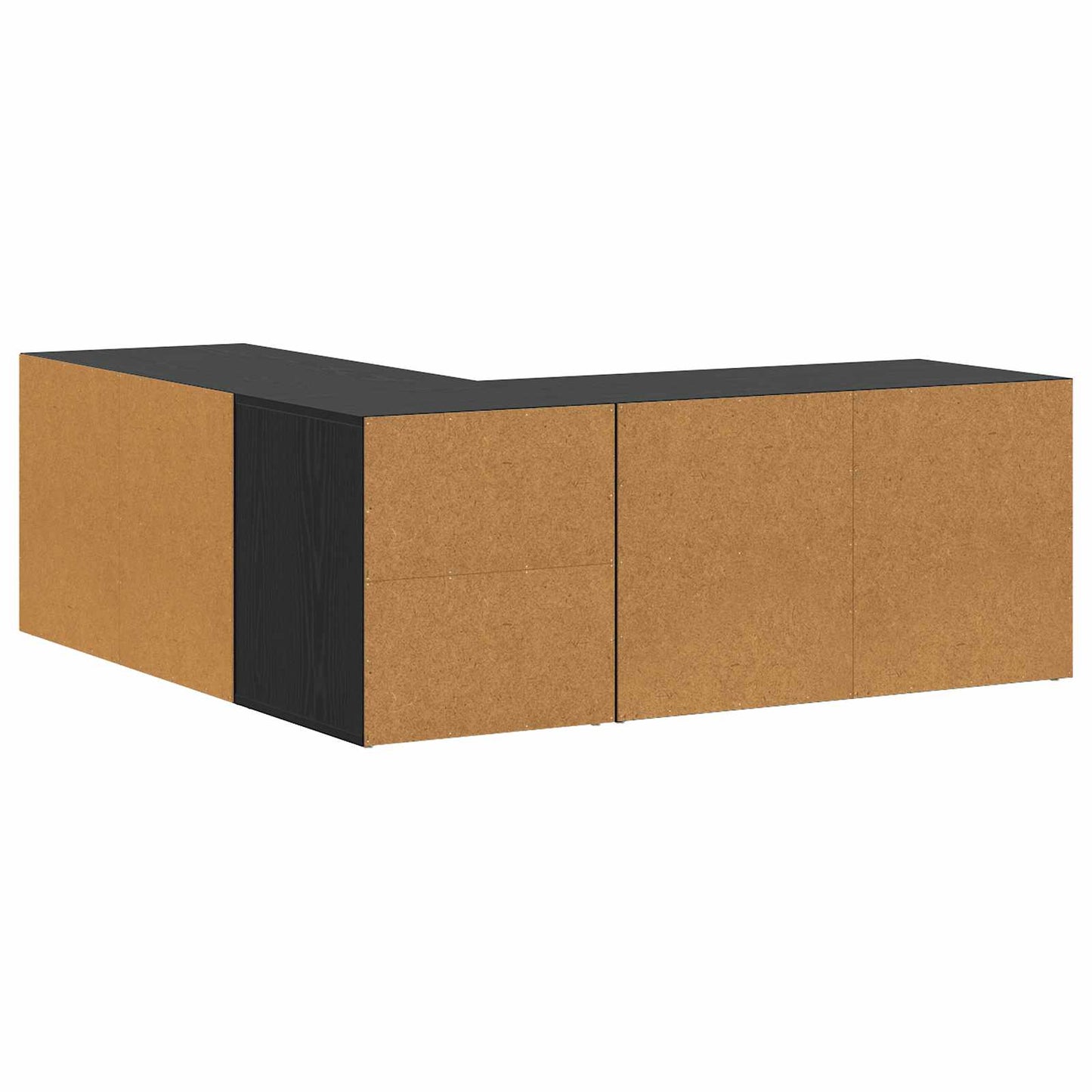 Hjørneskap med skuff Svart eik 200 x 40 x 45 cm Konstruert tre