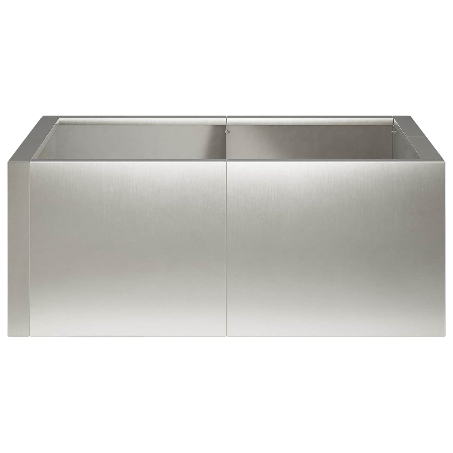 Støttemur 4 stk. 100 x 100 x 40 cm Rustfritt stål Sølv